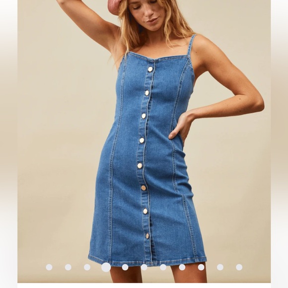 Roxy Dresses & Skirts - Roxy Some Dance Strappy Dress Denim Large NWT